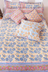 20s Cotton Cushion Cover in Block Print with Piping